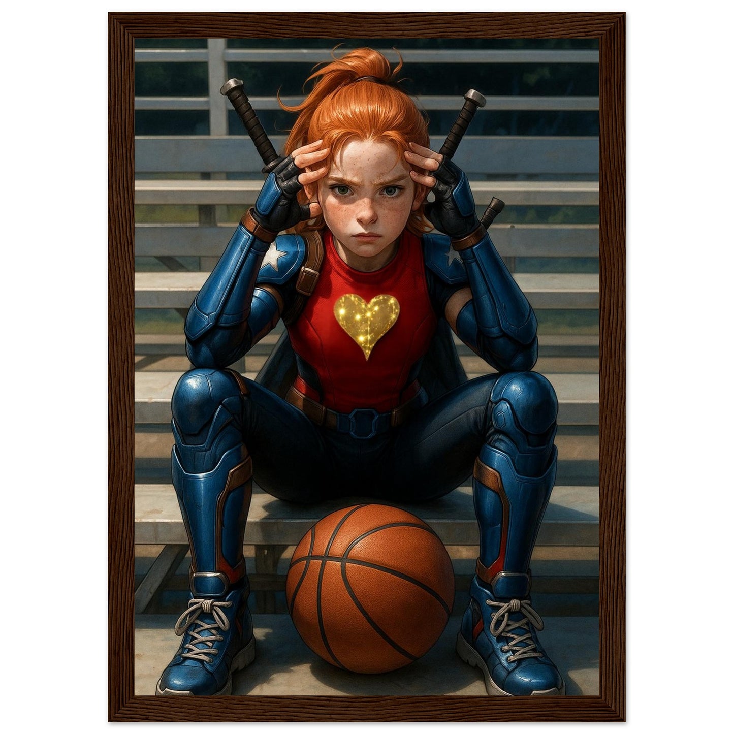 Personalized Kids Portrait – Framed Print - Masterpiece Print