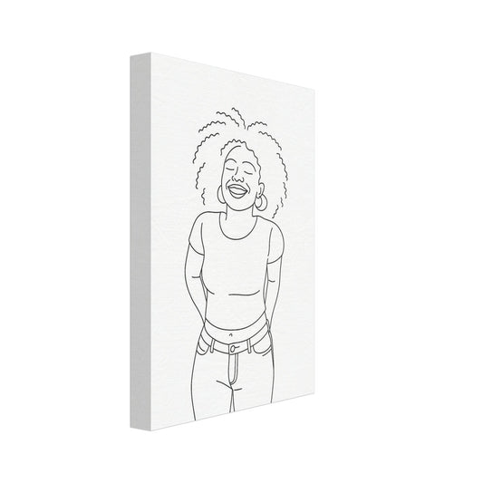 Personalized Line Art Portrait – Canvas - Masterpiece Print
