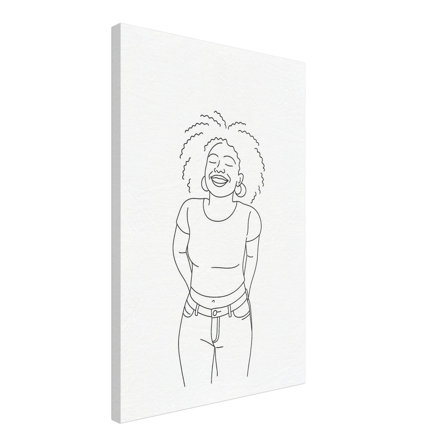 Personalized Line Art Portrait – Canvas - Masterpiece Print