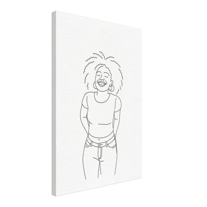 Personalized Line Art Portrait – Canvas - Masterpiece Print