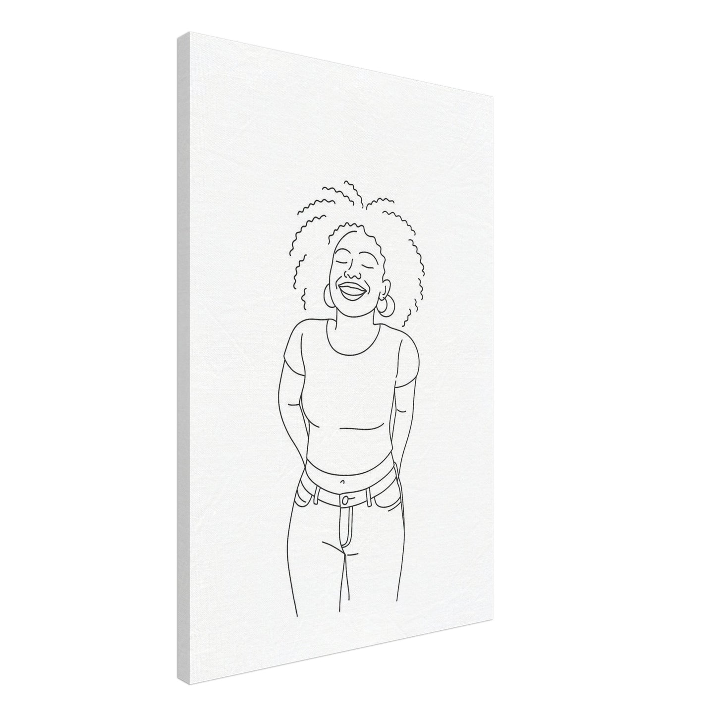 Personalized Line Art Portrait – Canvas - Masterpiece Print