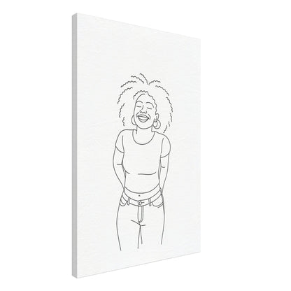 Personalized Line Art Portrait – Canvas - Masterpiece Print