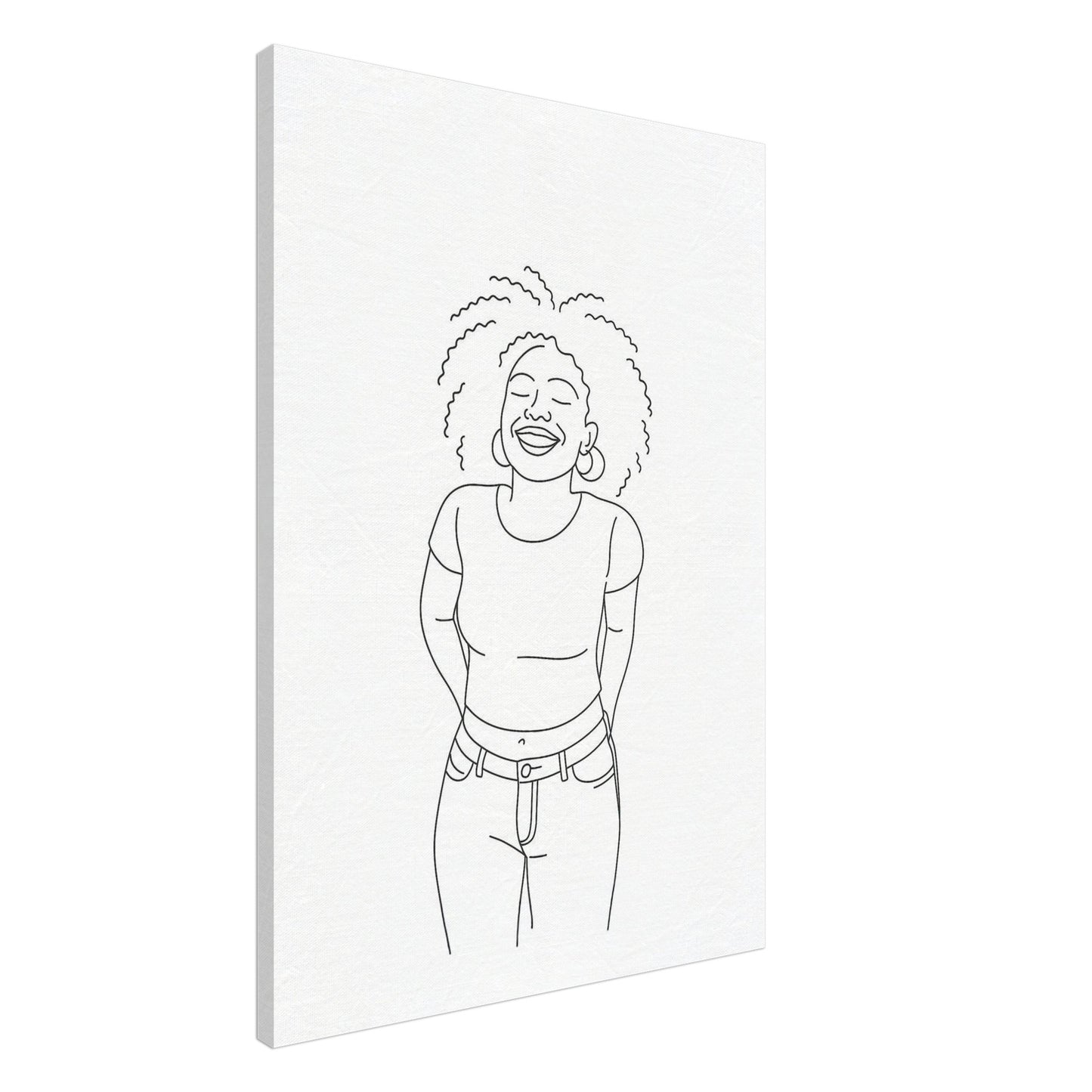 Personalized Line Art Portrait – Canvas - Masterpiece Print