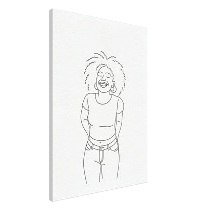 Personalized Line Art Portrait – Canvas - Masterpiece Print