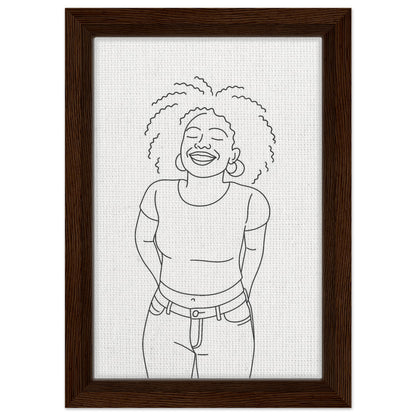 Personalized Line Art Portrait – Framed Canvas - Masterpiece Print