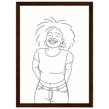 Personalized Line Art Portrait – Framed Print - Masterpiece Print