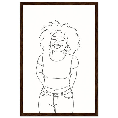 Personalized Line Art Portrait – Framed Print - Masterpiece Print
