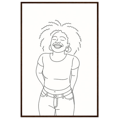 Personalized Line Art Portrait – Framed Print - Masterpiece Print