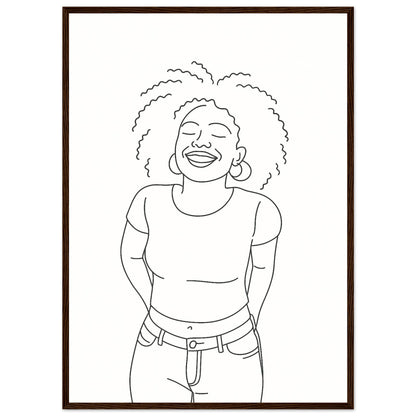 Personalized Line Art Portrait – Framed Print - Masterpiece Print