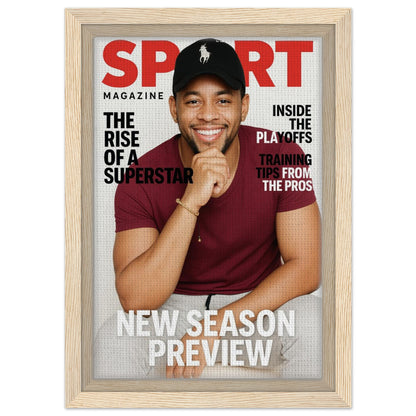 Personalized Magazine Cover – Framed Canvas - Masterpiece Print