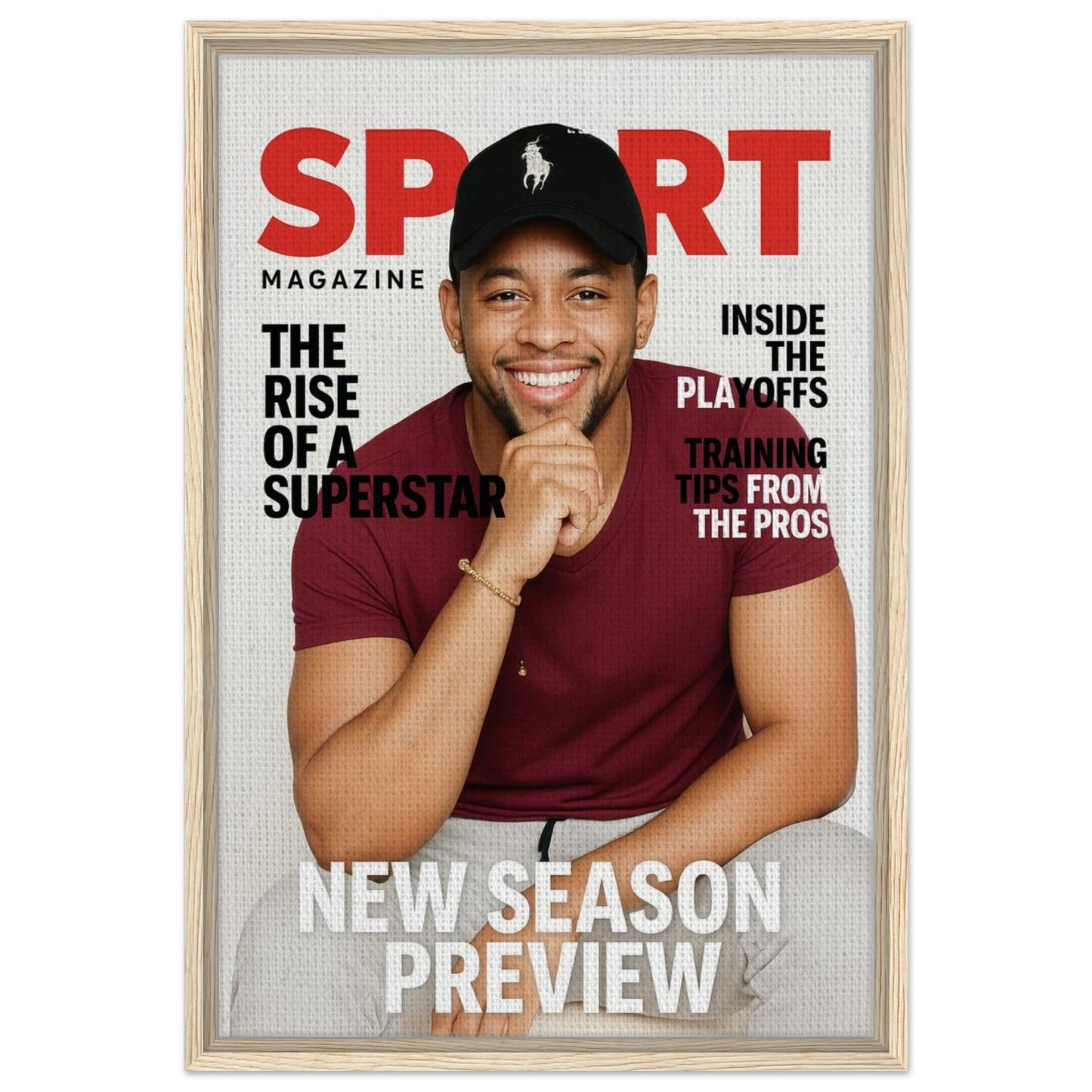 Personalized Magazine Cover – Framed Canvas - Masterpiece Print