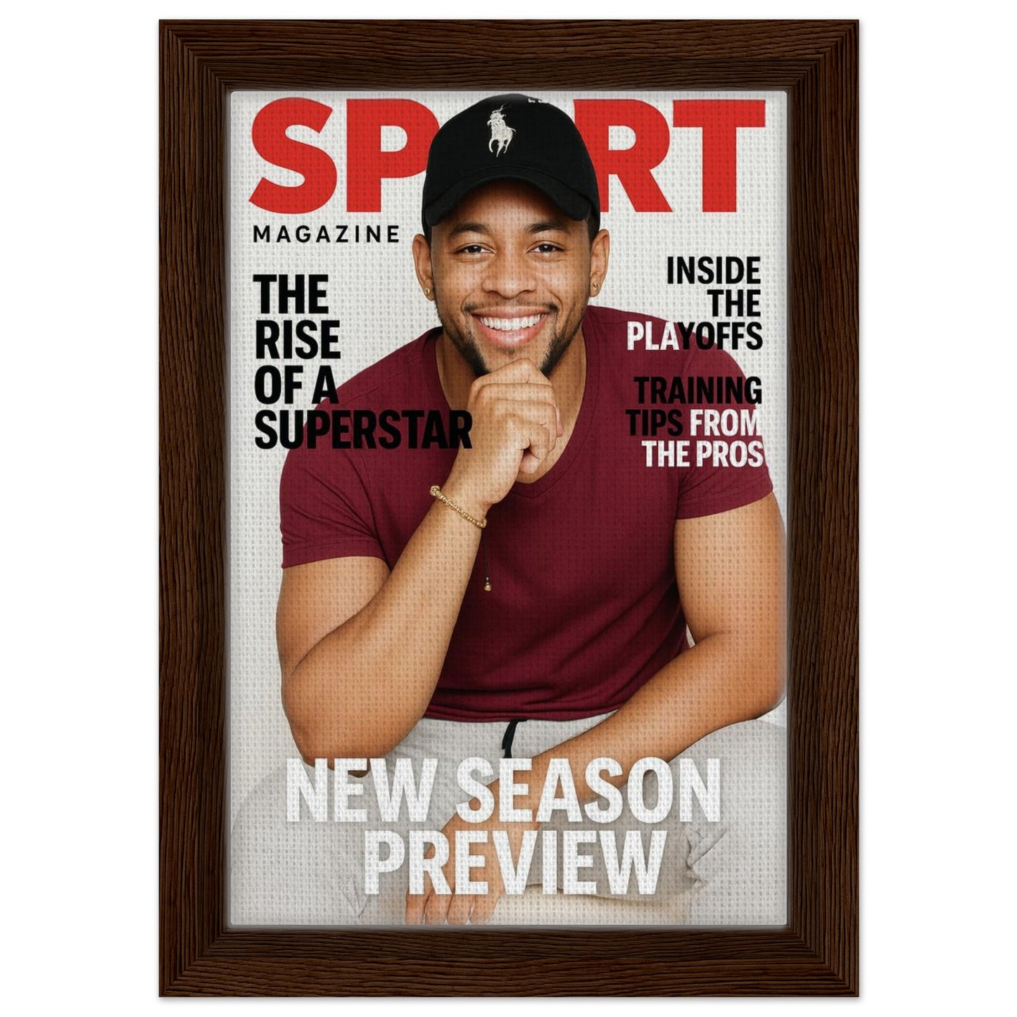 Personalized Magazine Cover – Framed Canvas - Masterpiece Print