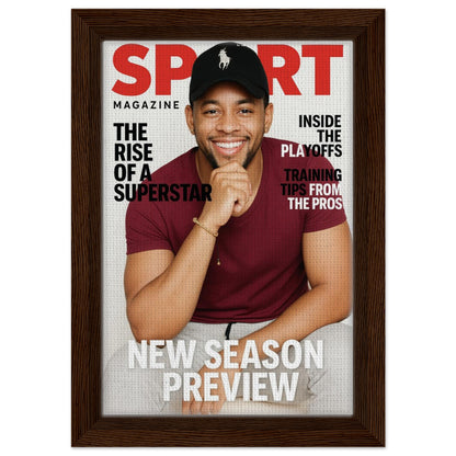 Personalized Magazine Cover – Framed Canvas - Masterpiece Print