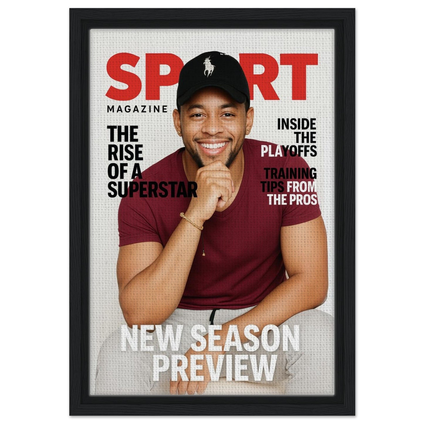 Personalized Magazine Cover – Framed Canvas - Masterpiece Print