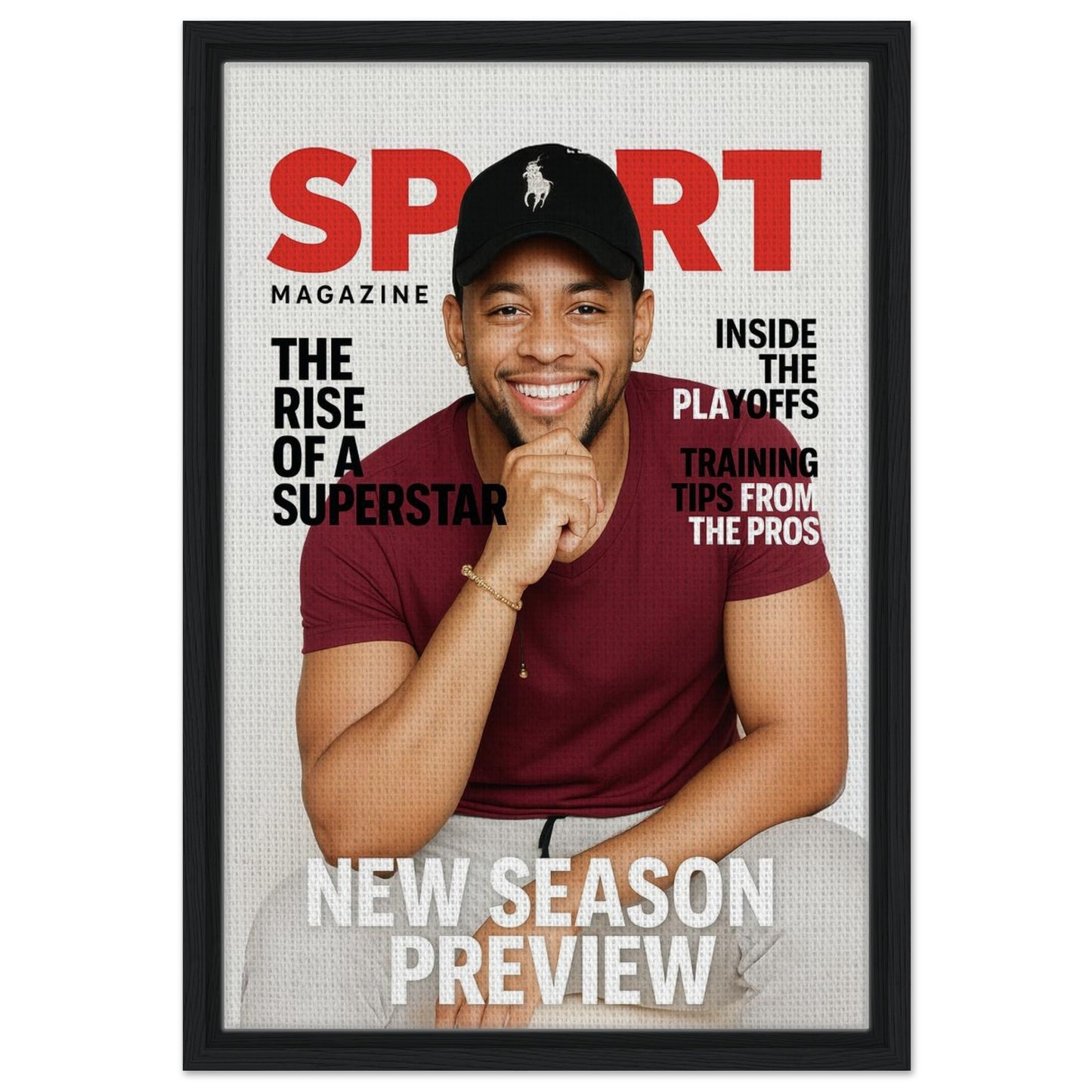 Personalized Magazine Cover – Framed Canvas - Masterpiece Print