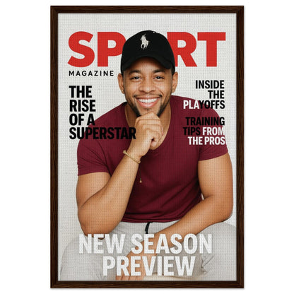 Personalized Magazine Cover – Framed Canvas - Masterpiece Print