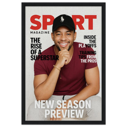 Personalized Magazine Cover – Framed Canvas - Masterpiece Print