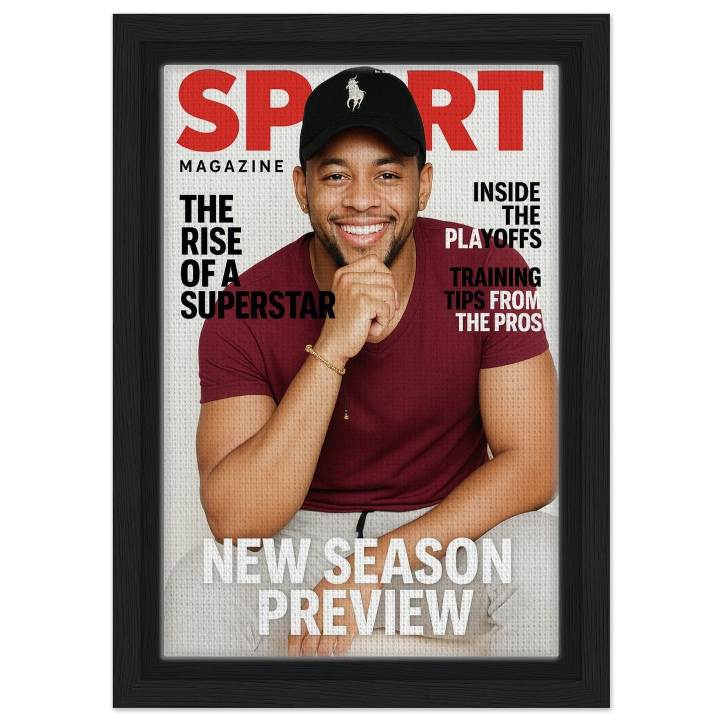 Personalized Magazine Cover – Framed Canvas - Masterpiece Print