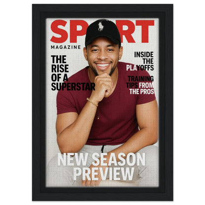 Personalized Magazine Cover – Framed Canvas - Masterpiece Print