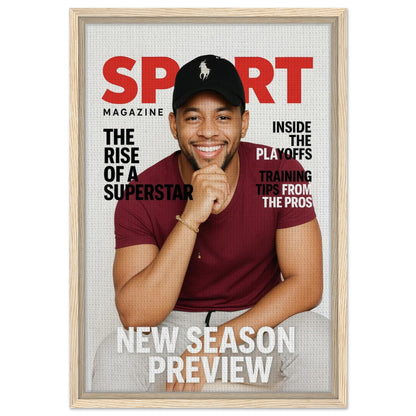 Personalized Magazine Cover – Framed Canvas - Masterpiece Print