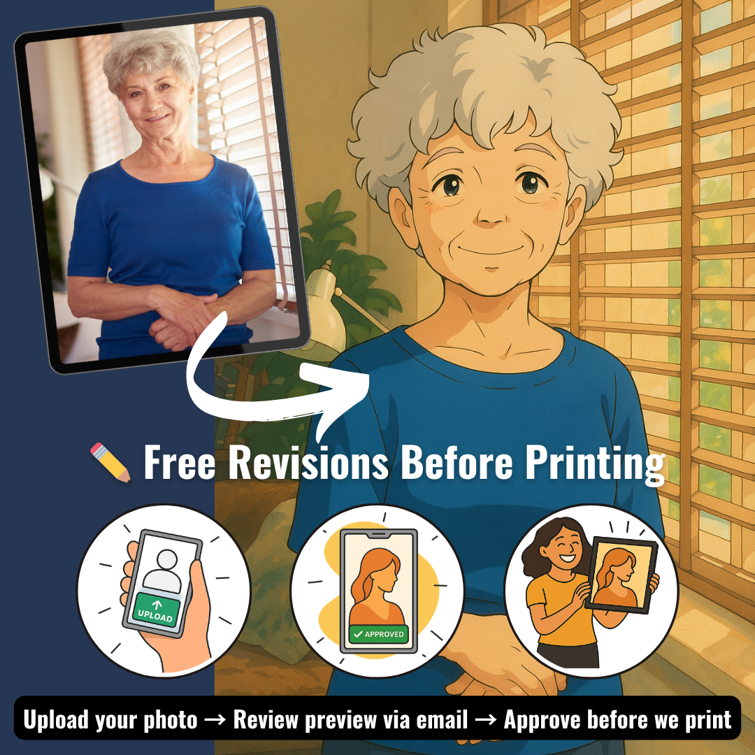 Personalized Mom Portrait – Canvas - Masterpiece Print
