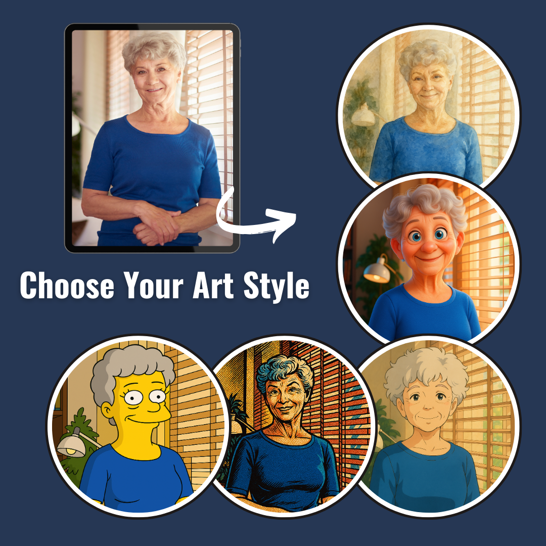 Personalized Mom Portrait – Canvas - Masterpiece Print