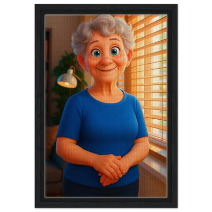 Personalized Mom Portrait – Framed Canvas - Masterpiece Print