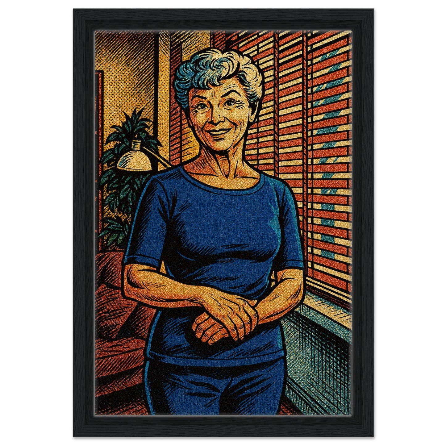 Personalized Mom Portrait – Framed Canvas - Masterpiece Print