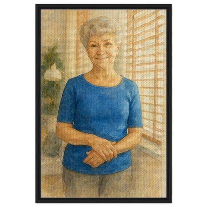 Personalized Mom Portrait – Framed Canvas - Masterpiece Print