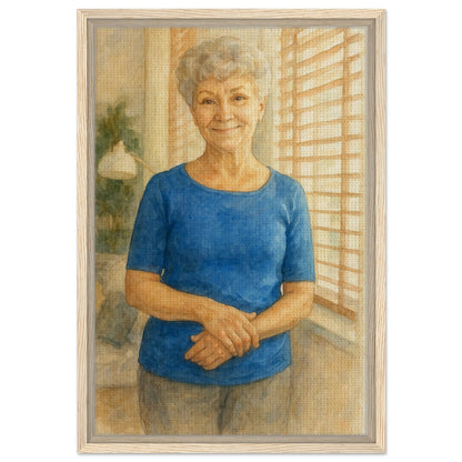 Personalized Mom Portrait – Framed Canvas - Masterpiece Print