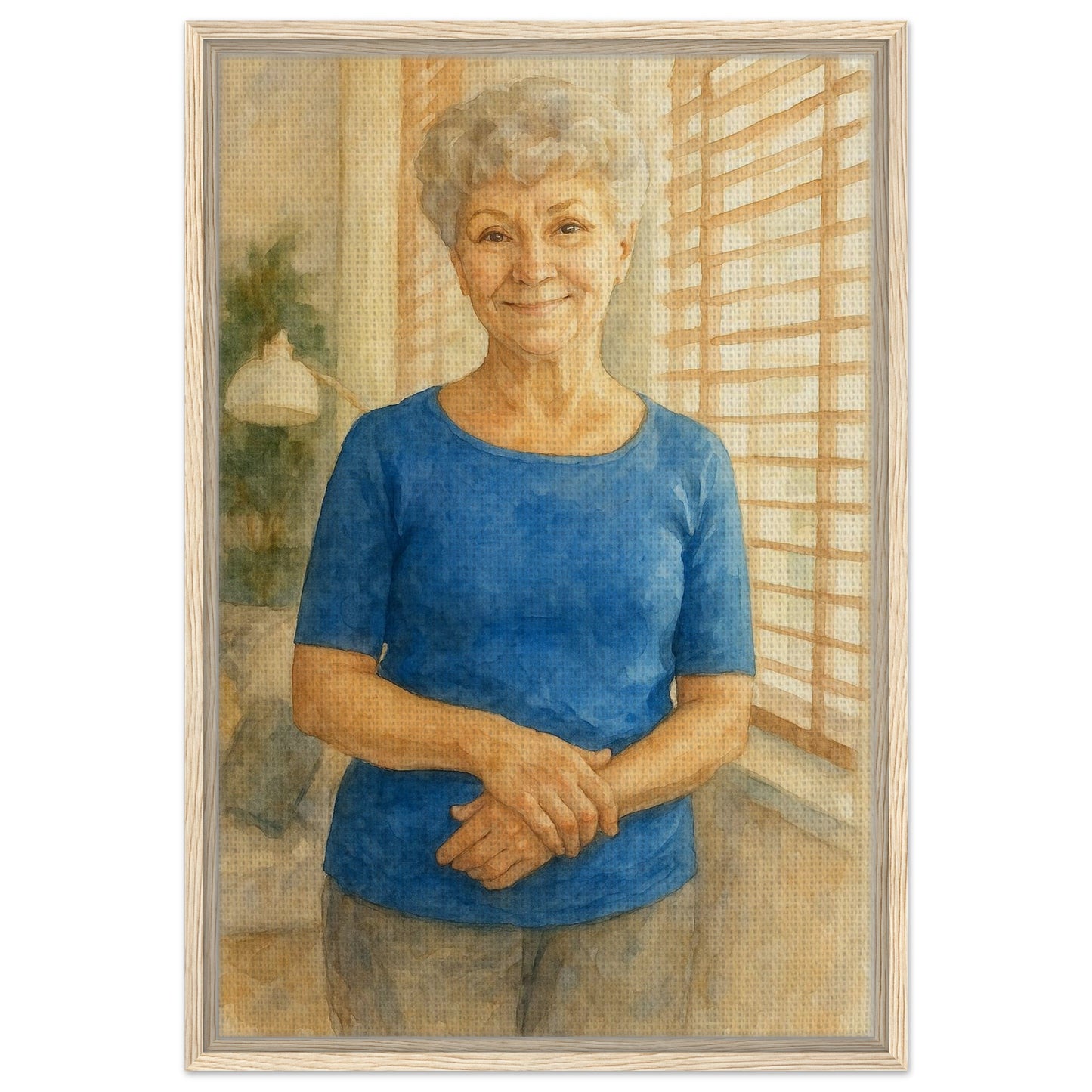 Personalized Mom Portrait – Framed Canvas - Masterpiece Print