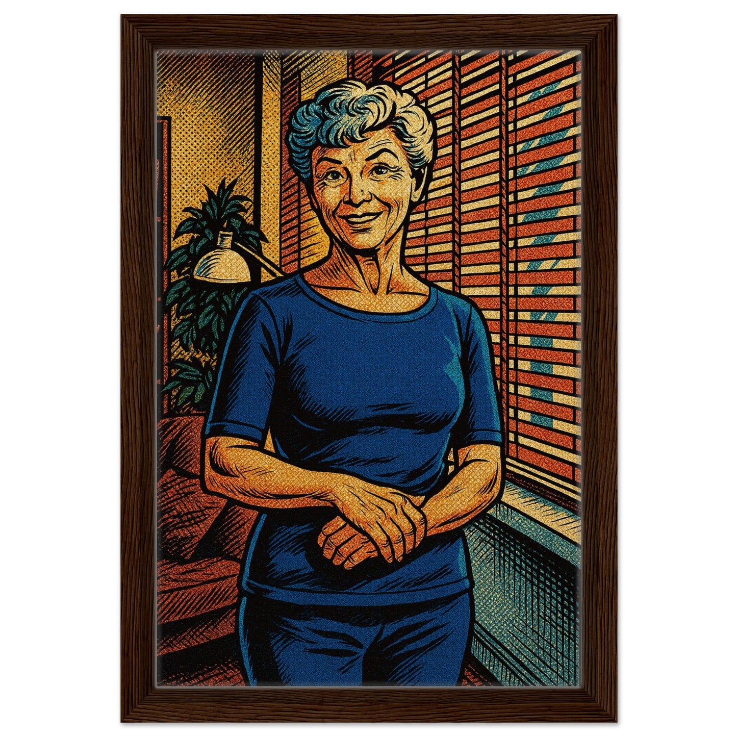 Personalized Mom Portrait – Framed Canvas - Masterpiece Print