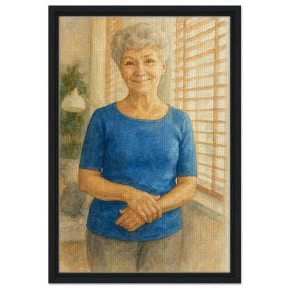 Personalized Mom Portrait – Framed Canvas - Masterpiece Print
