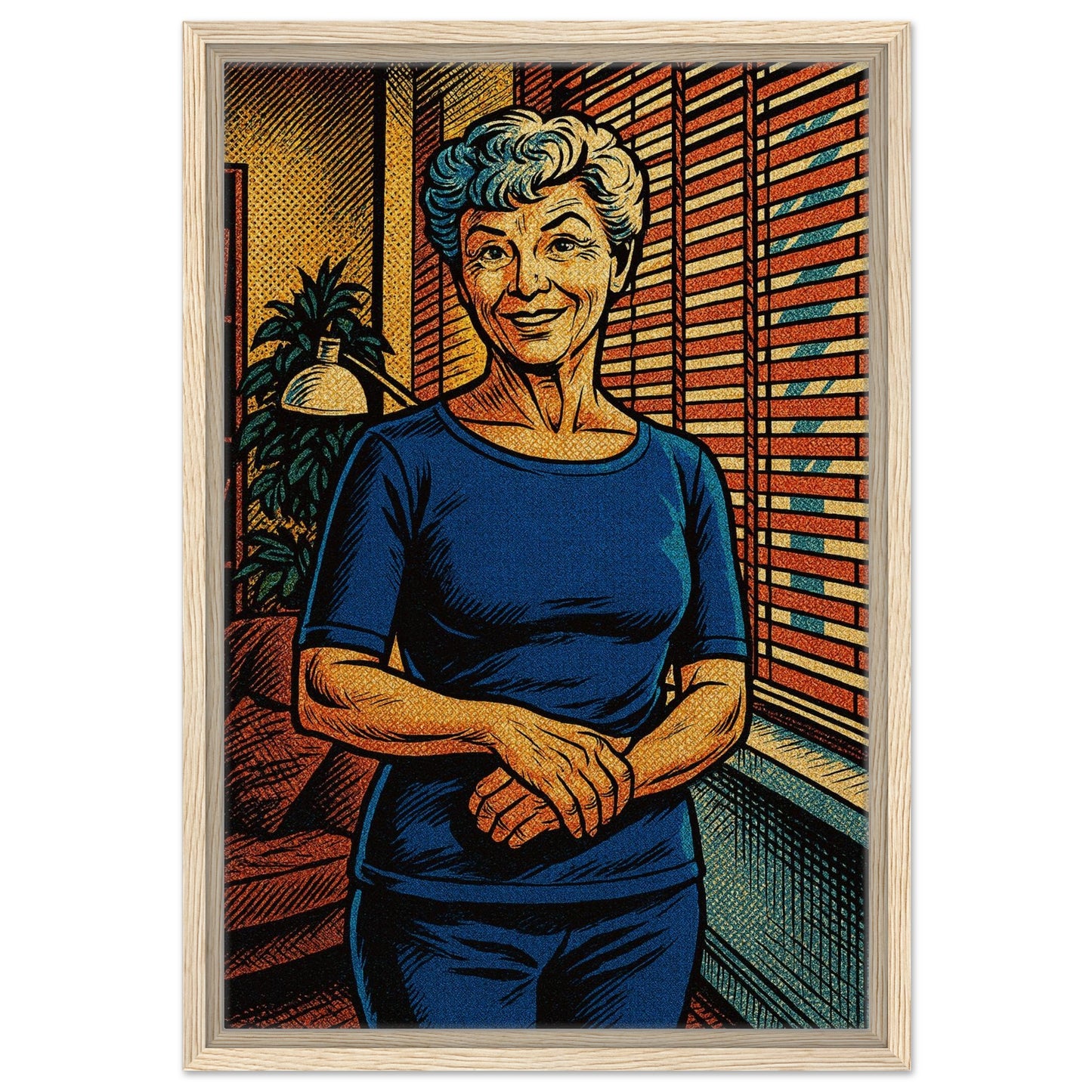 Personalized Mom Portrait – Framed Canvas - Masterpiece Print