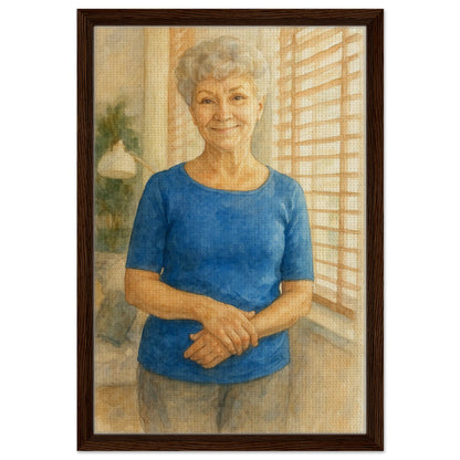 Personalized Mom Portrait – Framed Canvas - Masterpiece Print