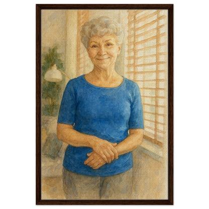 Personalized Mom Portrait – Framed Canvas - Masterpiece Print