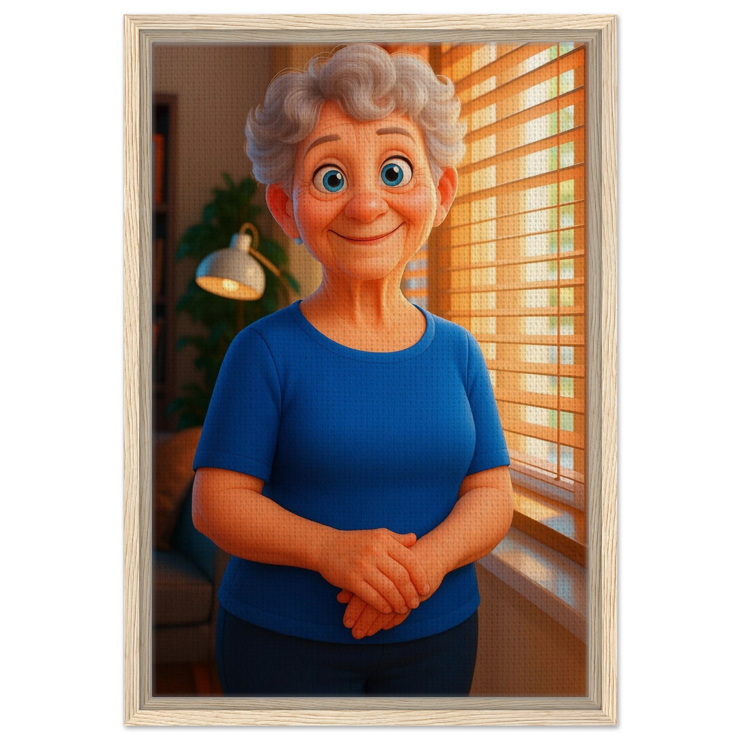 Personalized Mom Portrait – Framed Canvas - Masterpiece Print