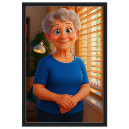 Personalized Mom Portrait – Framed Canvas - Masterpiece Print