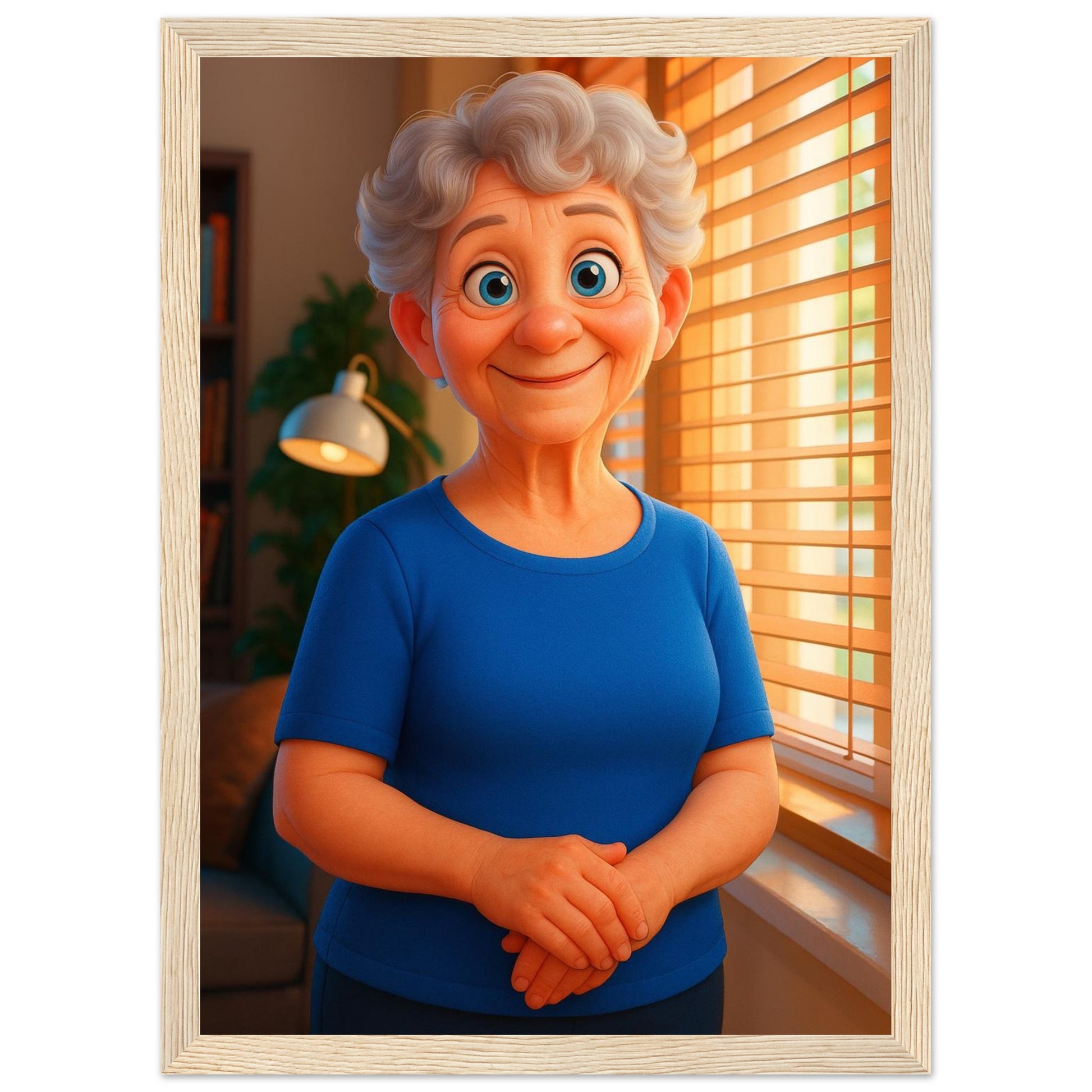 Personalized Mom Portrait – Framed Print - Masterpiece Print