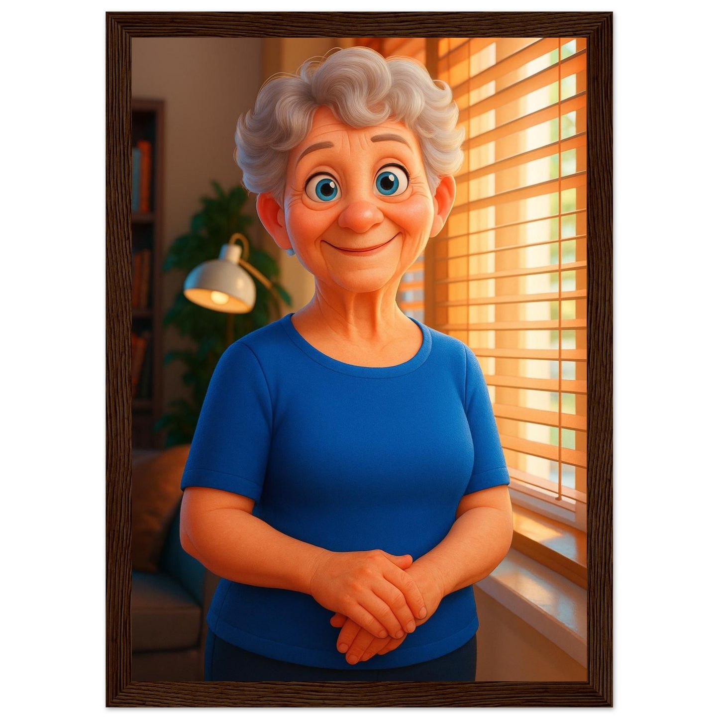 Personalized Mom Portrait – Framed Print - Masterpiece Print