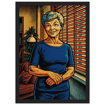 Personalized Mom Portrait – Framed Print - Masterpiece Print