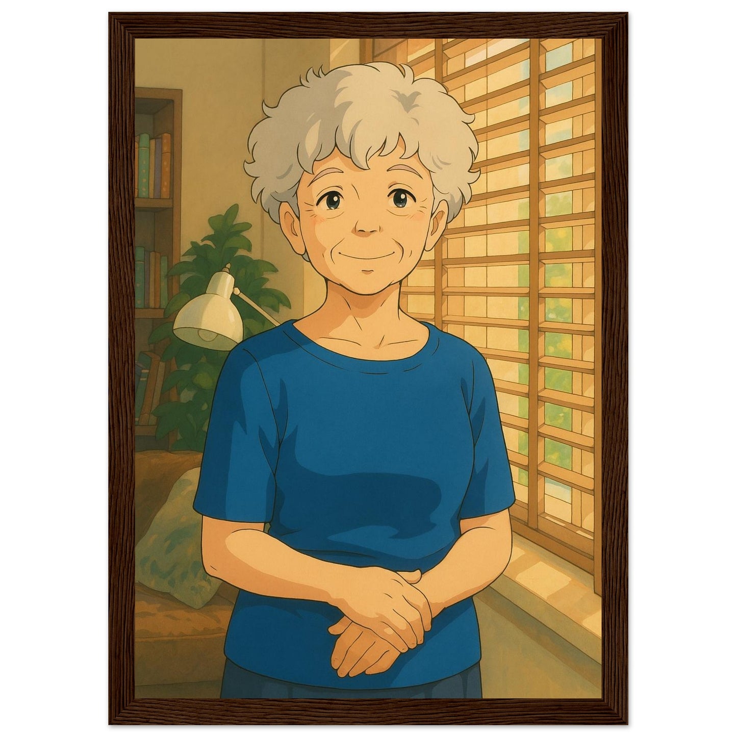 Personalized Mom Portrait – Framed Print - Masterpiece Print