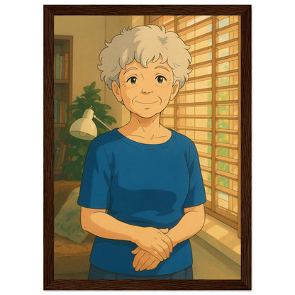 Personalized Mom Portrait – Framed Print - Masterpiece Print