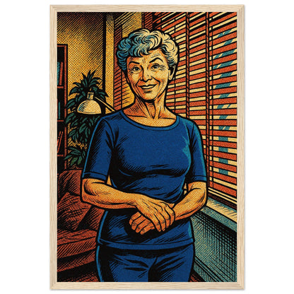 Personalized Mom Portrait – Framed Print - Masterpiece Print