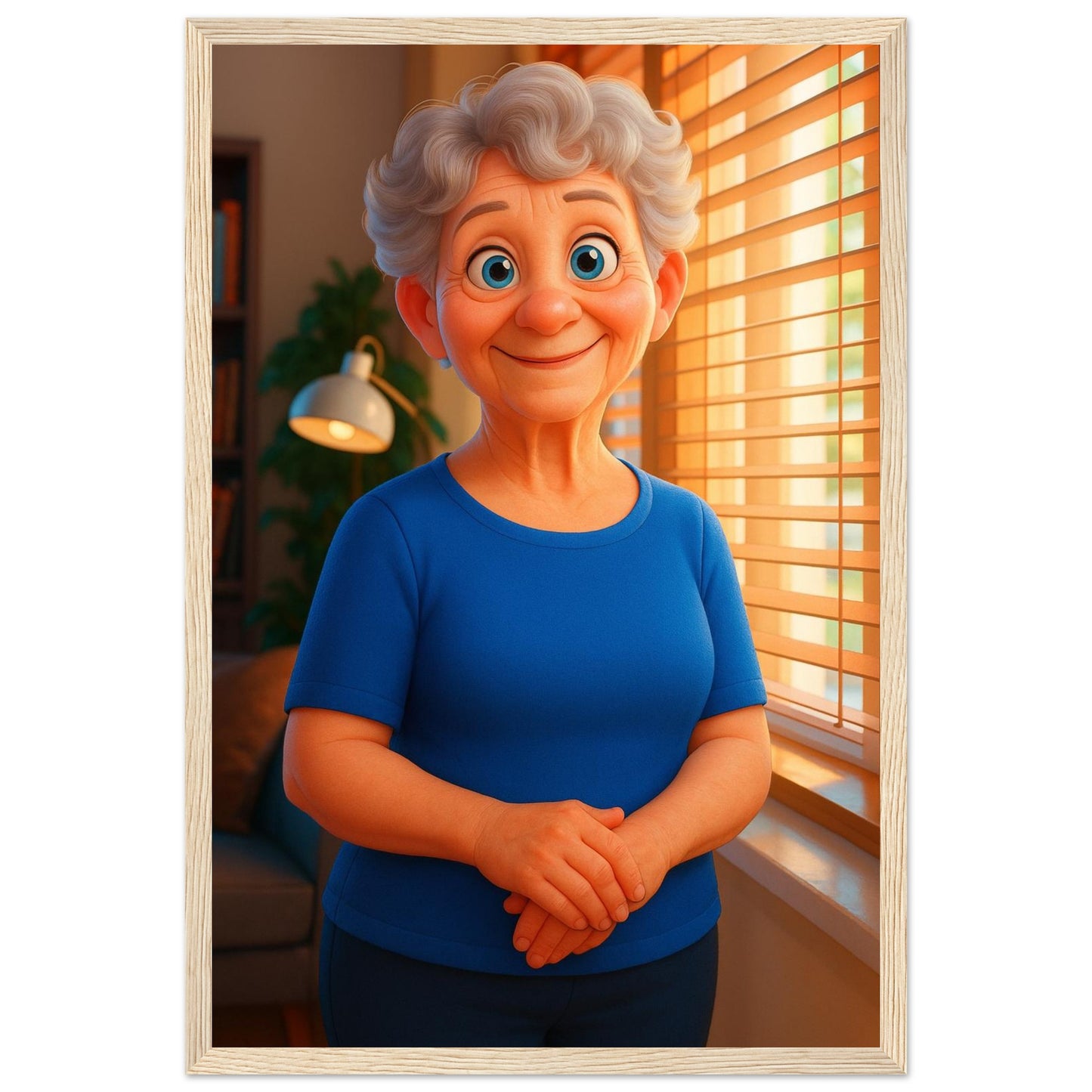 Personalized Mom Portrait – Framed Print - Masterpiece Print