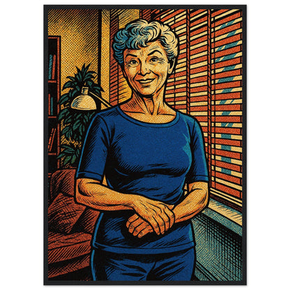 Personalized Mom Portrait – Framed Print - Masterpiece Print