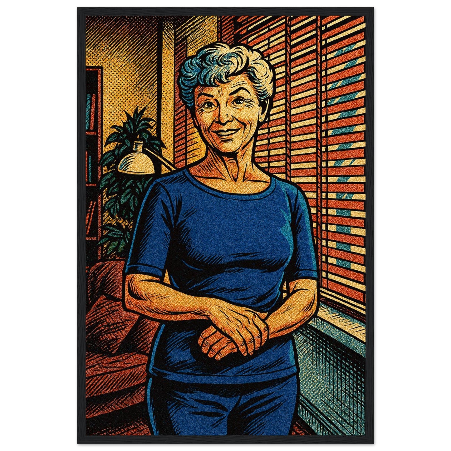 Personalized Mom Portrait – Framed Print - Masterpiece Print