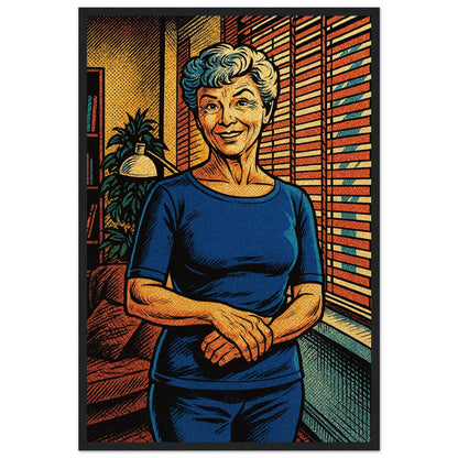 Personalized Mom Portrait – Framed Print - Masterpiece Print