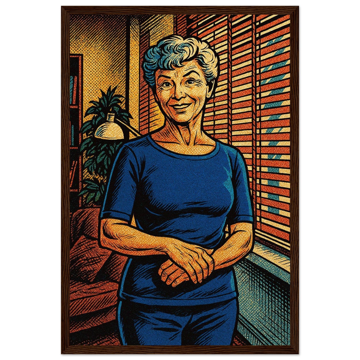 Personalized Mom Portrait – Framed Print - Masterpiece Print