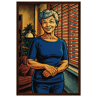 Personalized Mom Portrait – Framed Print - Masterpiece Print